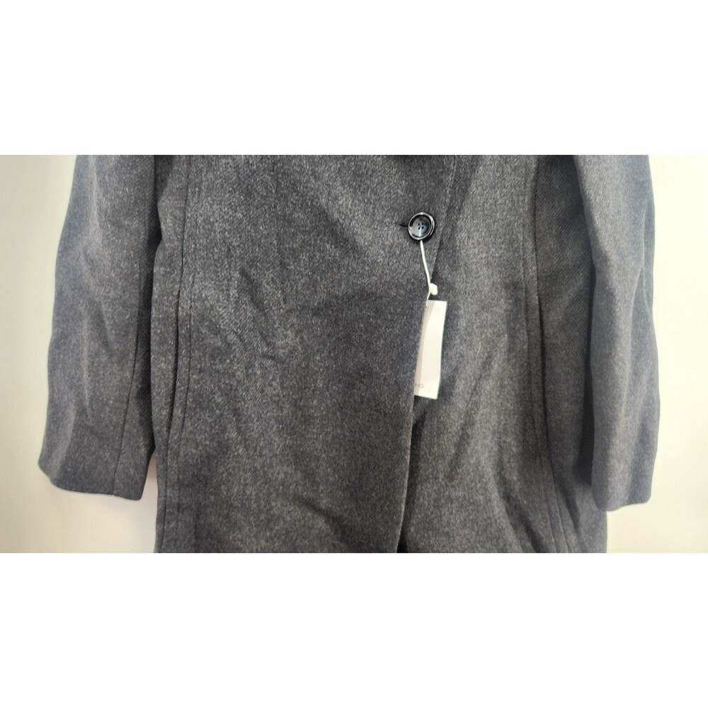 Mango MNG Women's Small Black Woollen Coat With Belt NWT - Picture 8 of 14